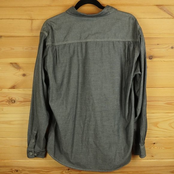 Original Waterproof Vintage Gray Button Up Shirt Size Large - Picture 5 of 6